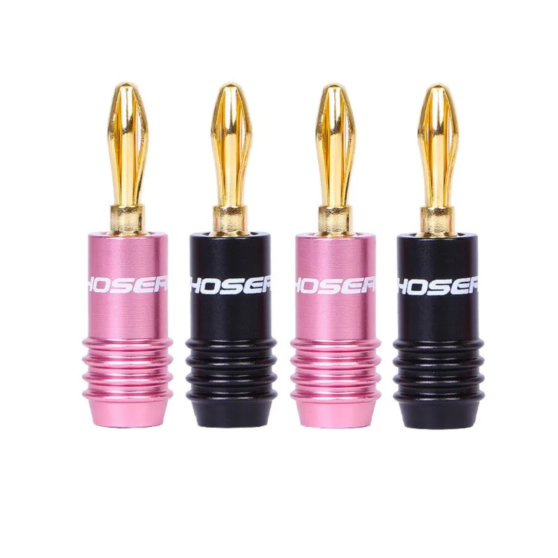 

24 k gold plated Banana head Audio cable speaker plug terminal Multi-function audio signal plug Horn wire terminal