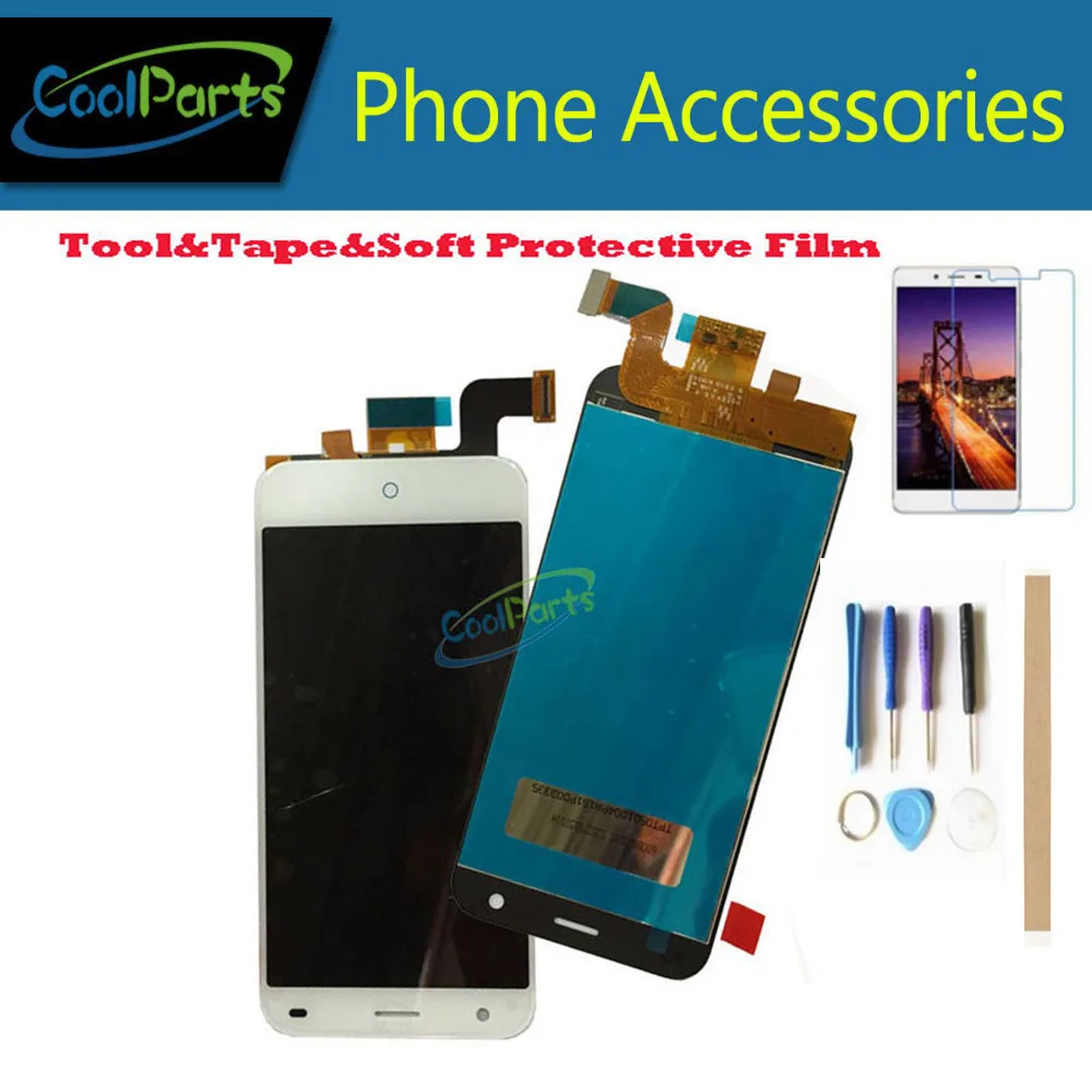 

1PC/Lot For ZTE Blade S6 LCD Display Screen And Touch Screen Digitizer Assembly Replacement Part White Color With Kits