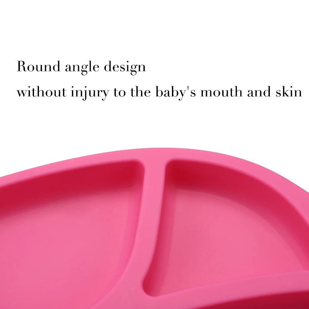Hot Baby Food Container Plate Silicone Children Placemat Dishes Anti-Slip Kids Feeding Plates Dishes Bowl Tableware Set