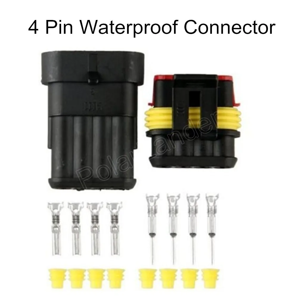 factory price sale 5sets 4 Pin Way Sealed Waterproof  