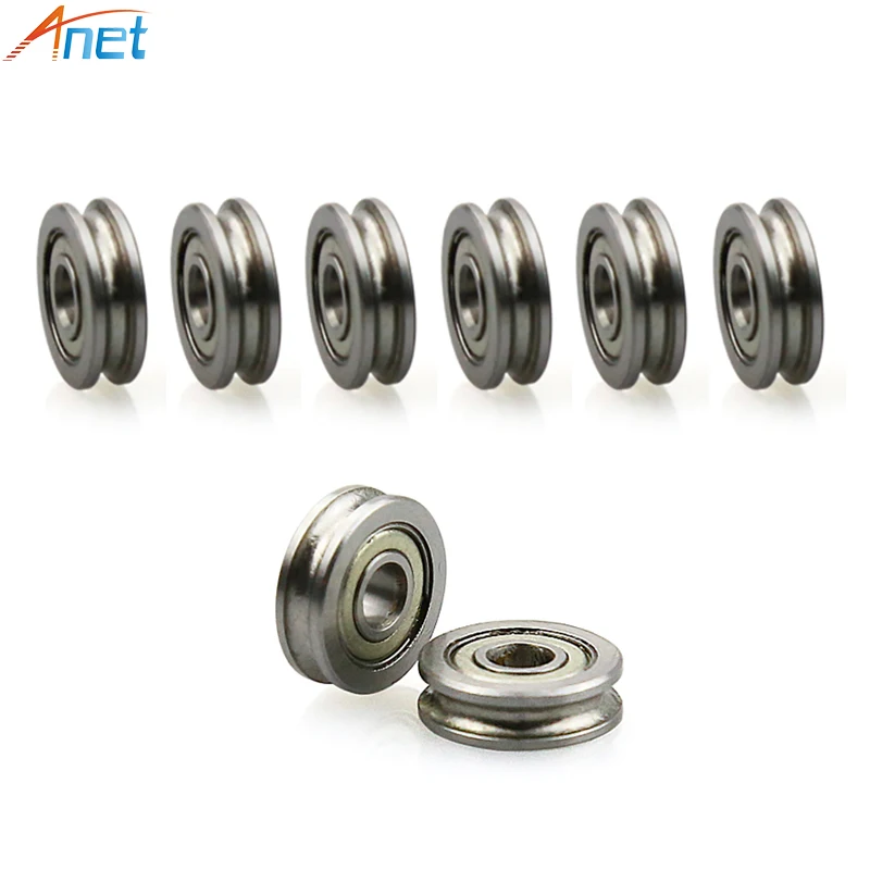 Buy 10pcs/lot Guide Pulley Ball Bearings U604ZZ 604UU U slot Precision