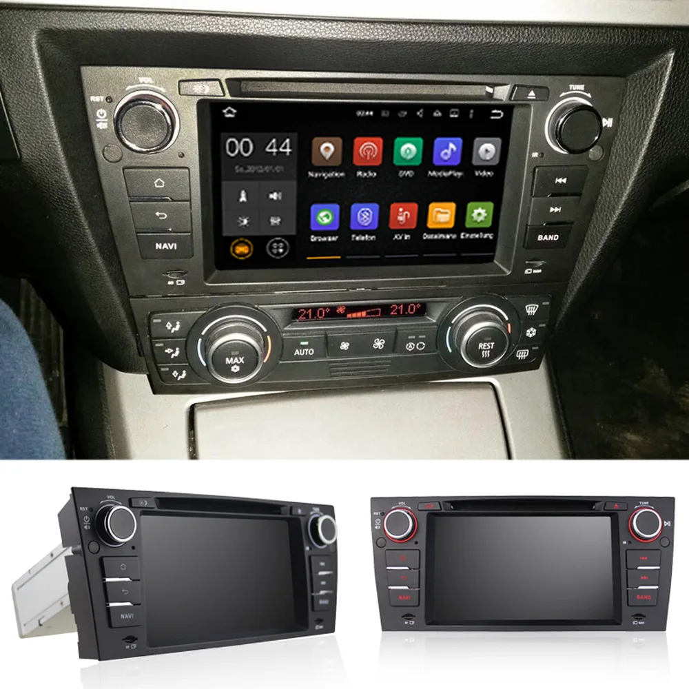 Best 7 Inch Quad Core 1024*600 Android 8.1 Car Stereo Radio GPS Navigation For BMW E90 2004~2012 GPS Capacitive Touch Screen Radio 1