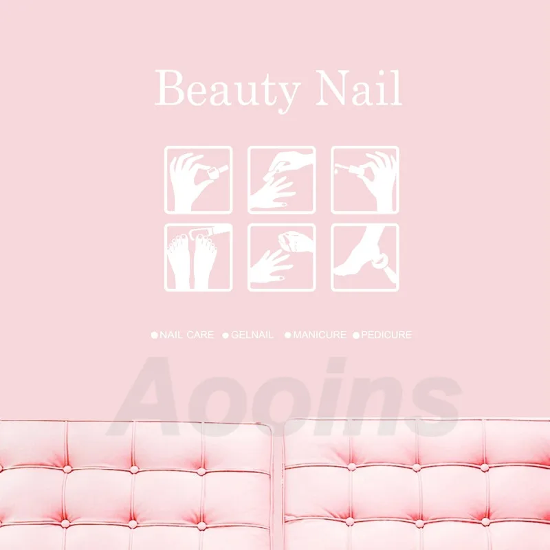 Nail Beauty Salon Art Wall Decal Shop Decor