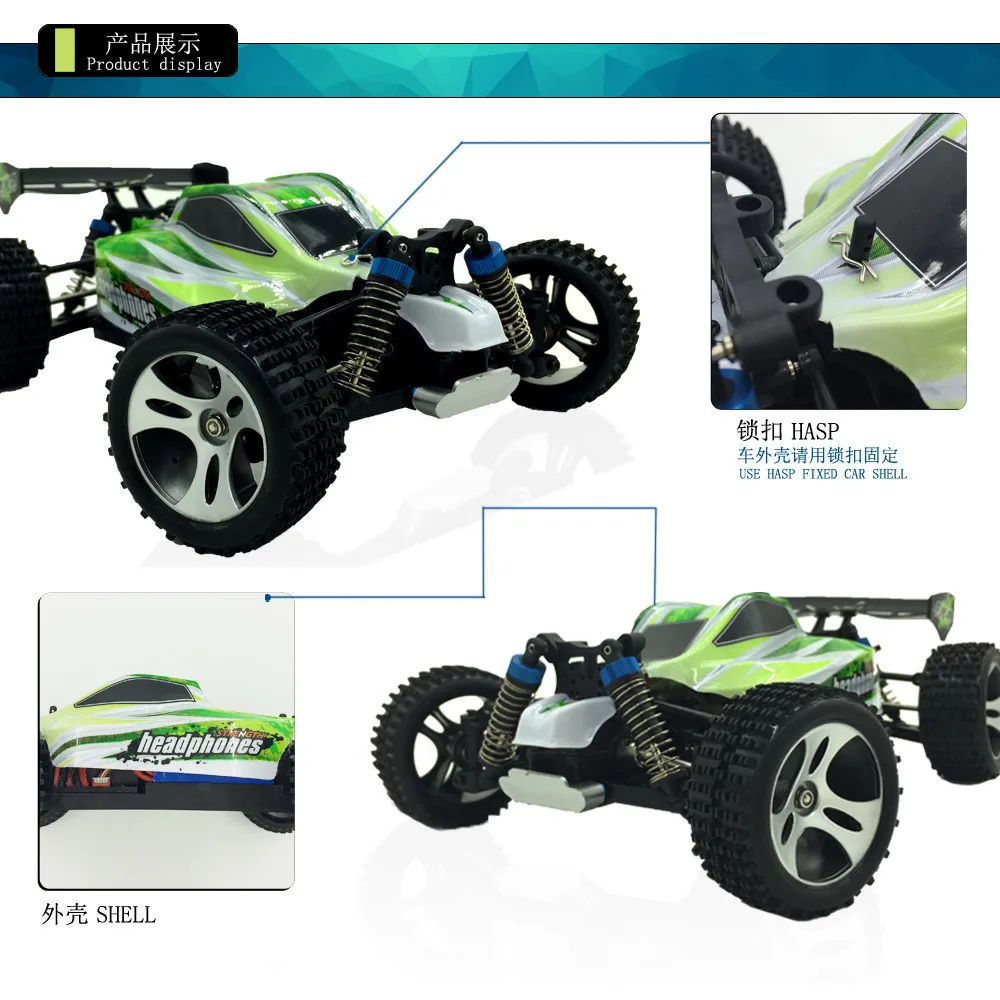 WLtoys A959-B 1/18 4WD Багги внедорожник 1:18 RC автомобиль 70 км/ч 2 ...
