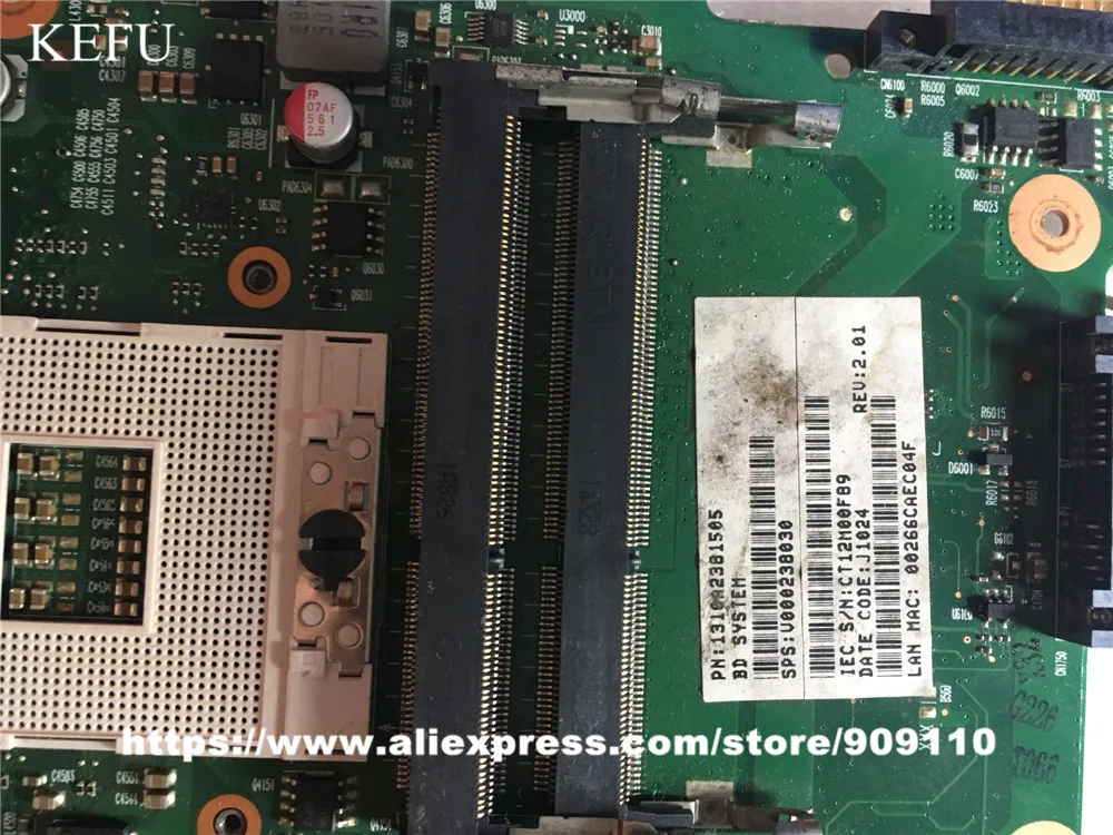 Kefu для Toshiba Satellite C600 6050A2381501 V000238030 HM55 неинтегрированный для ноутбука DDR3 socket 989 45 ордер