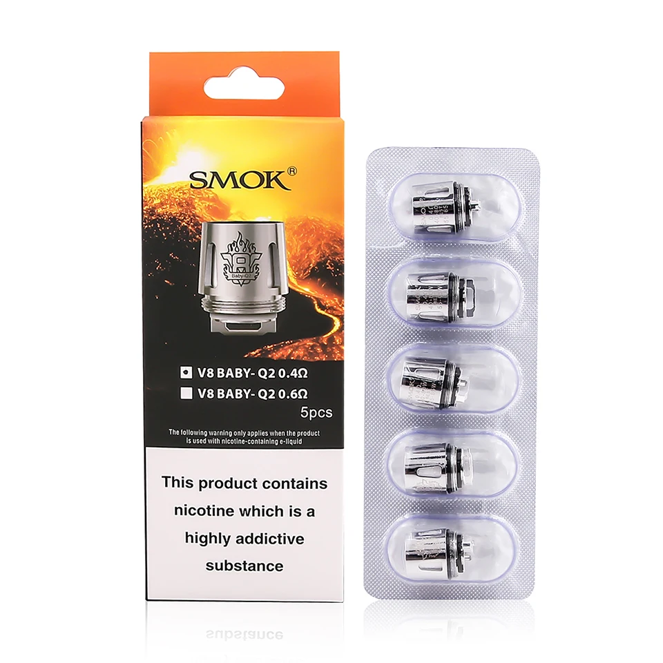 SMOK TFV8 детский Q2 катушка 0.4ом 0.6ом V8 детский M2 X4 T6 T8 T12 сетчатый сердечник для TFV8 детский зверь Танк Большой ребенок сопротивление