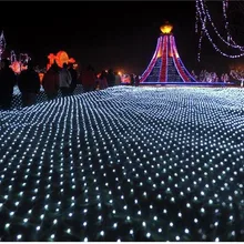 3 м х 2 м 200 светодиодный Светодиодный световые лампы большой уличные рождественские украшения садовая сетка Фея свет Рождества на открытом воздухе Водонепроницаемый AC 220V