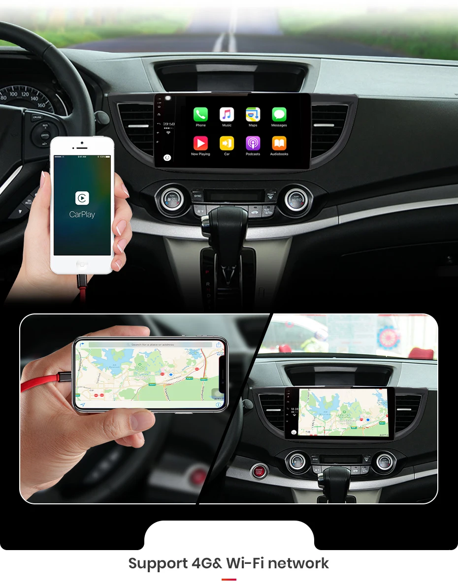 Junsun V1 pro 4G+ 64G CarPlay Android 8,1 DSP для Honda CRV 2012 2013- автомобильный Радио Мультимедиа Видео плеер gps RDS 2 din dvd