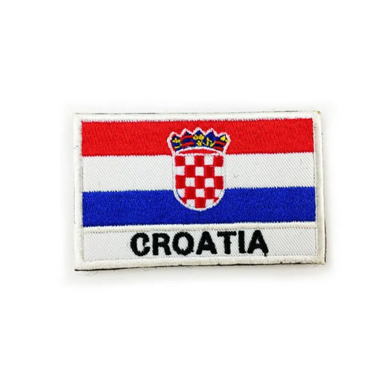 3D вышитая EU Netherland Croatia Италия Новая Зеландия Флаг патч ПРИШИТАЯ нарукавная нашивка для одежды наклейка на рюкзак DIY Аппликация 8 см X 5 см - Цвет: Croatia Flag