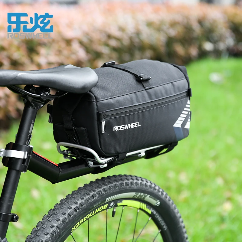 ROSWHEEL 6L Bike Rear Rack Trunk Bag  Adjustable Cycling Bag Bicycle Luggage Bag 