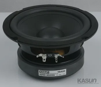 

1PCS Kasun TS-632 6inch Woofer Speaker Driver Unit Large Magnet Black PP Cone Deep Rubber Surround Fs=40Hz 8ohm 130W D167mm