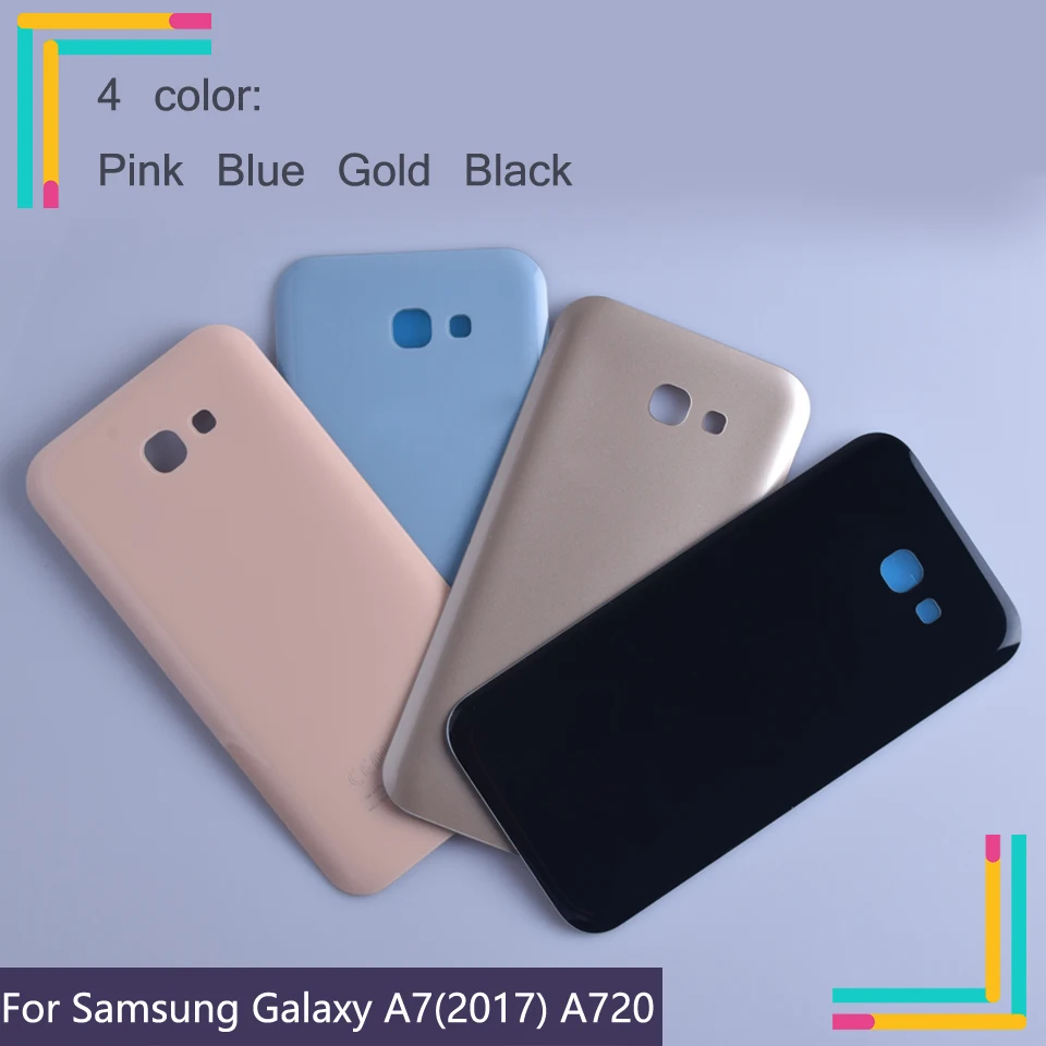 50 шт./лот для Samsung Galaxy A7 2017 A720 A720F SM корпус батарея Крышка задняя крышка Корпус