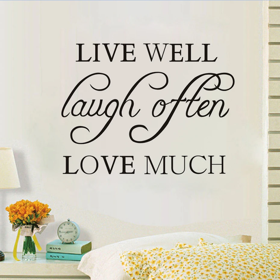 Aliexpress.com : Buy Live Well Laugh Often Love Much Wall Stickers