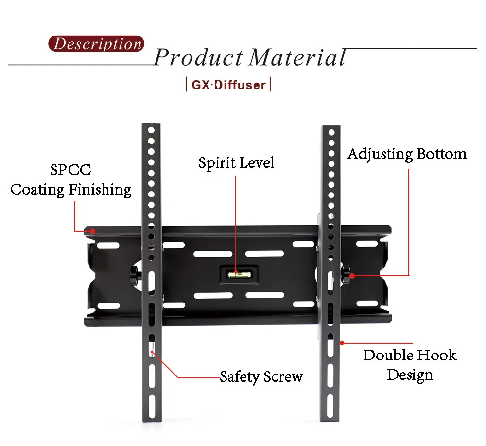 TV Bracket For 26''-52'' LCD LED TV SPCC Coating Finishing Material TV Wall Mounted (5)
