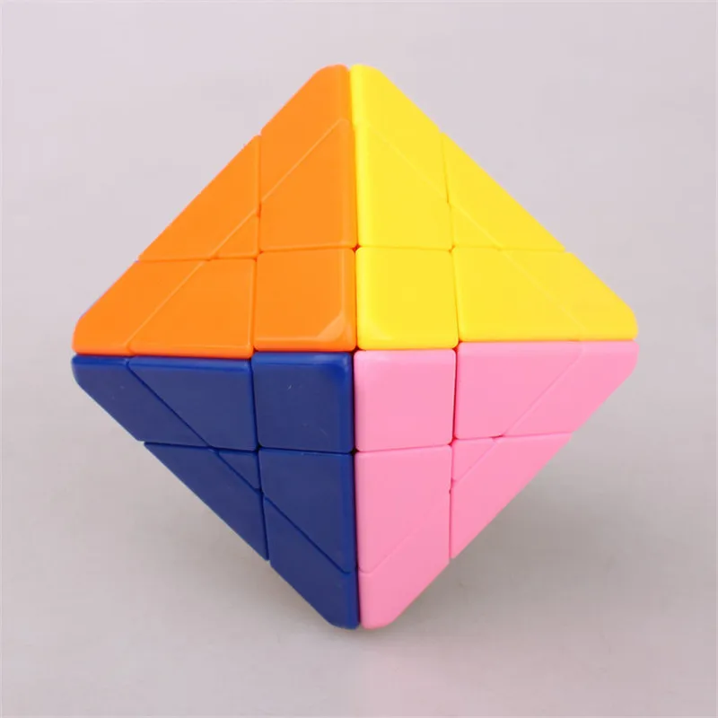 

Stickerless Cube Toy 4 layers Octahedron 8 Sides Colorful Puzzle Cube Toy