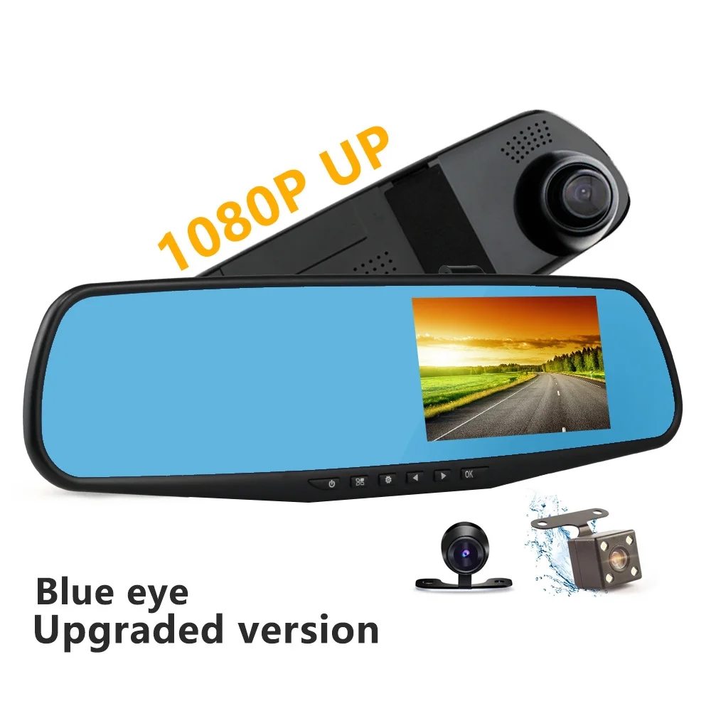  Car DVR Dual Lens Full HD 1080P Video Recorder Rearview Mirror With Rear View Automobile DVR Mirror Dash Cam Car Dvrs