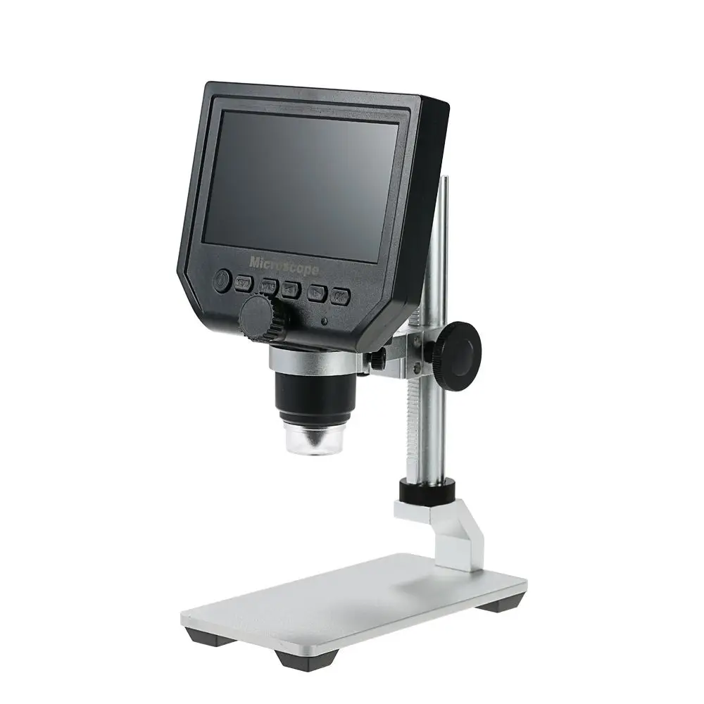 600X4," 3.6MP цифровой видео микроскоп светодиодный лупа для обслуживания мобильных телефонов QC/промышленный/коллекционный осмотр+ подставка - Цвет: UK Plug