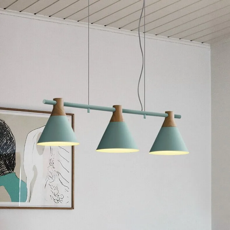

modern iron 3heads yellow/gray/ blue pendant light study Macarons Restaurant Bar inline Chandel lighting pendant lamps ZA925435