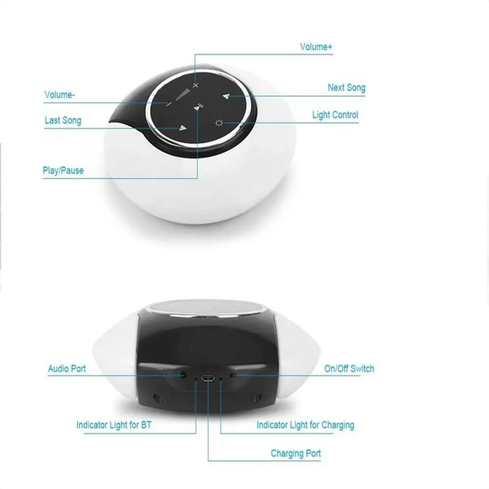 Ostart Мини Портативный беспроводной Bluetooth динамик ночной Светильник умный