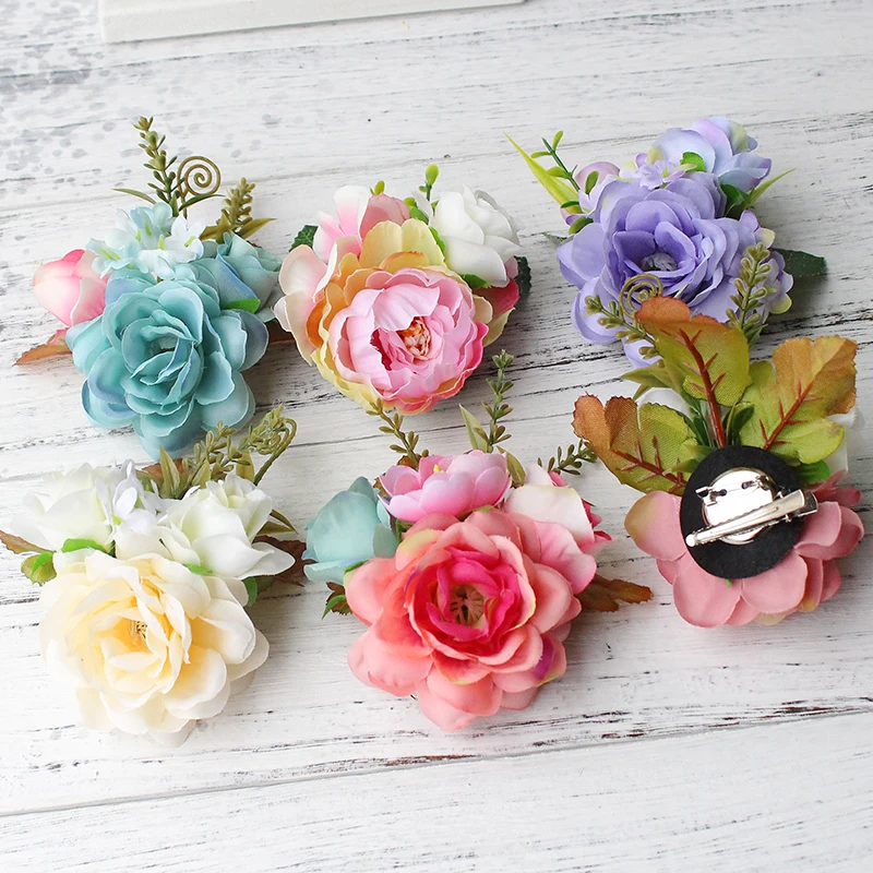 

Korean Style Bridal Flower Leopard Hair Clip Hairpins Barrette Wedding Decoration Hair Accessories Beach Hairwear