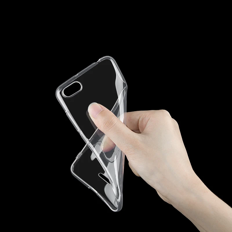 Clear or Black Для Xiaomi Redmi 6A 5,4" прозрачный ТПУ Тонкий чехол для Redmi 6 А Гибкая силиконовая задняя крышка противоударный защитный чехол для телефона - Цвет: Clear or Black
