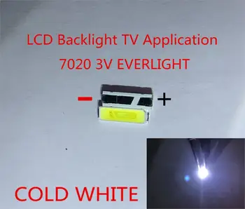 

200pcs EVERLIGHT LED 7020 LED Backlight TV High Power 0.5W 3V LED Backlight Cool white For LED LCD TV Backlight Application