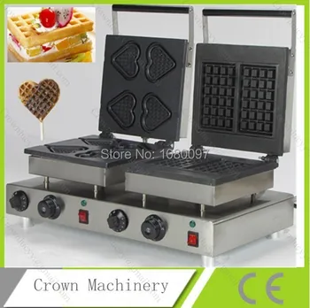 

Double heads Rectangle & heart waffle maker;Waffle Toaster;Waffeleisen;waffle baker iron machine