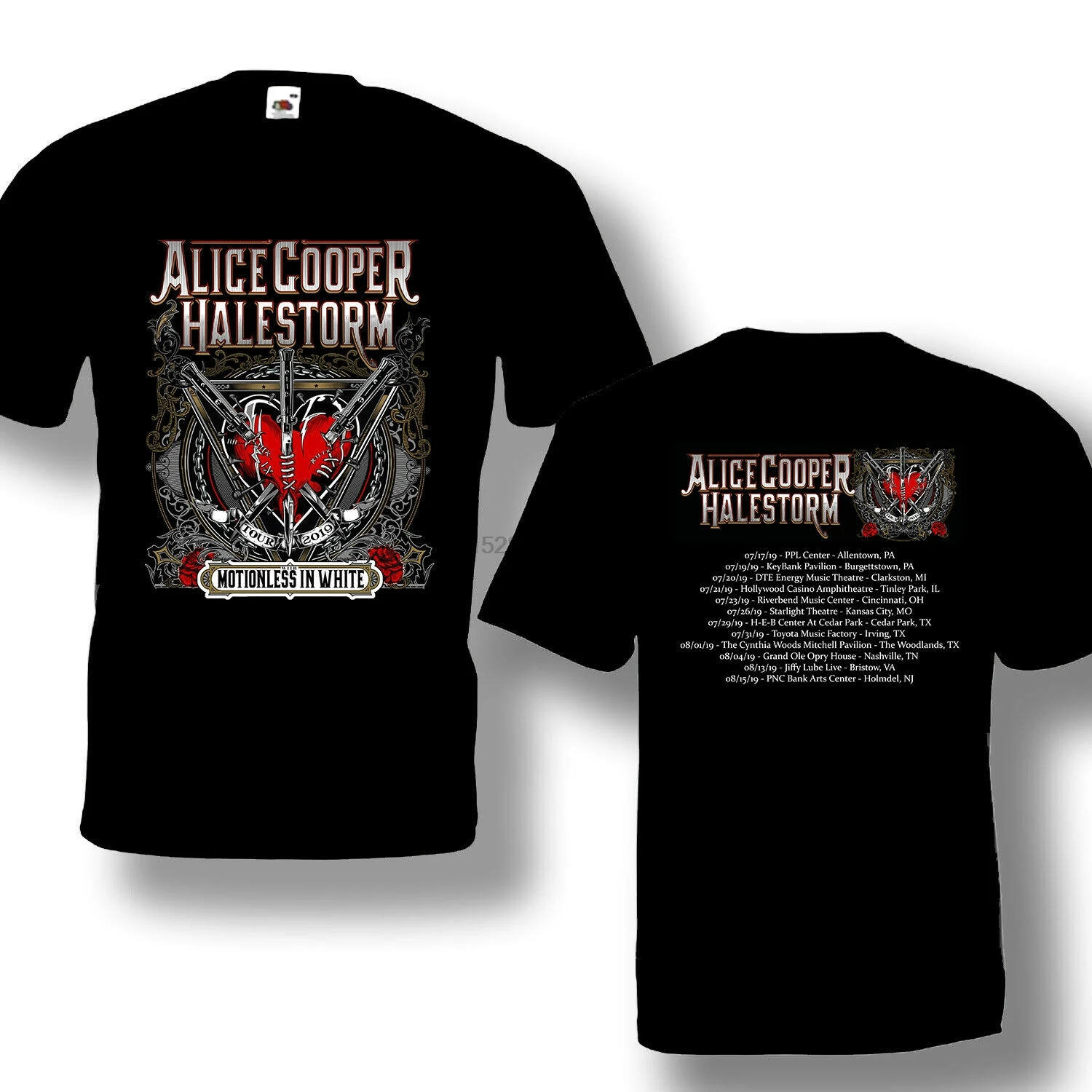 

Alice Cooper Tour 2019 Tshirt Black Short Sleeve size Ready S-3XL New Sale