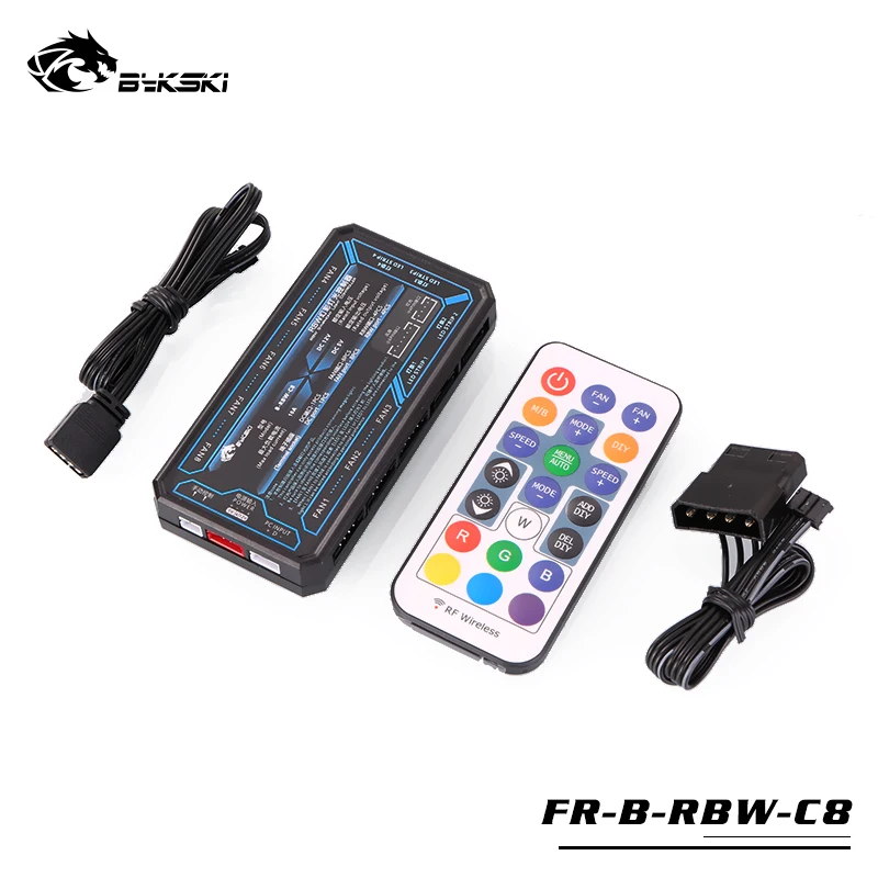 

Bykski RBW Lighting Controller, 8+4 interfaces ,Synchronous with Motherboard. P/N: FR-B-RBW-C8