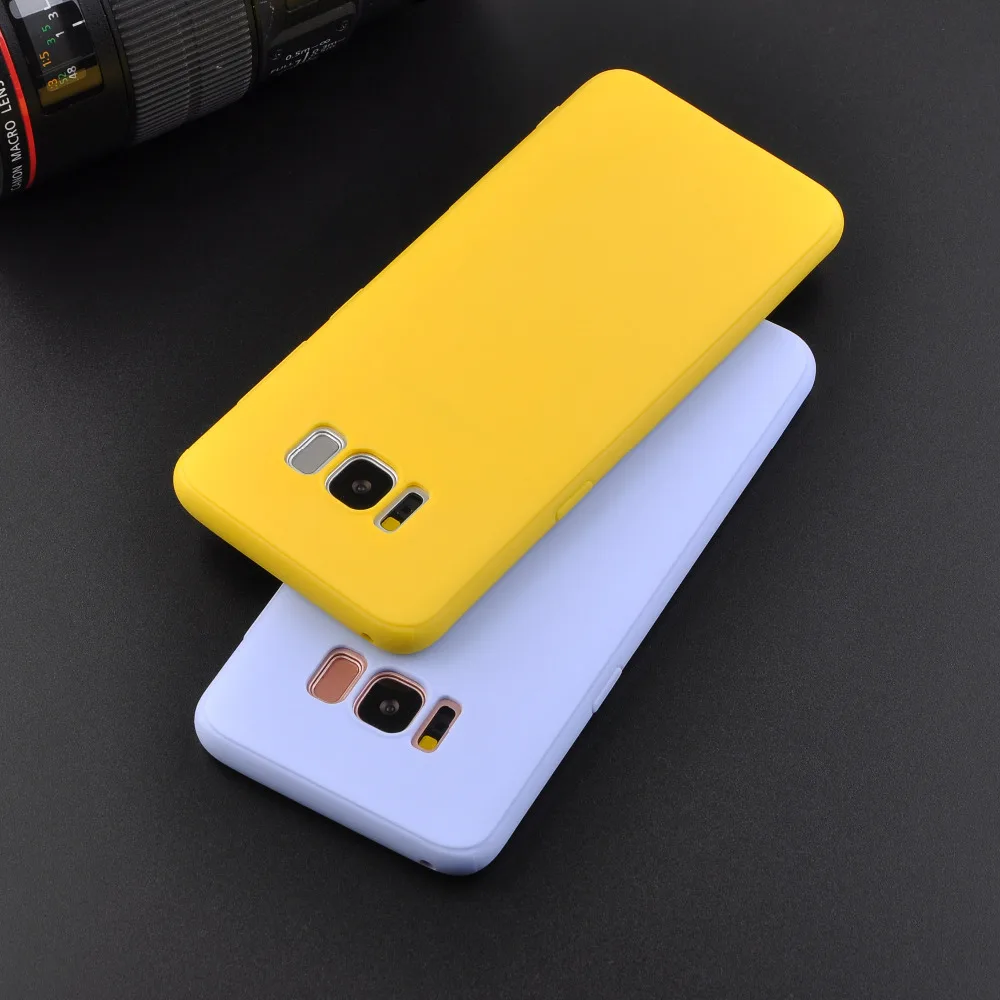 Soft TPU Candy Color Phone Case For Samsung Galaxy S6 S7 Edge S8 Plus Note8 Cases for Galaxy A5 A7 J3 J5 J7 2017 J330 J530