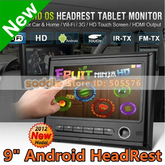 Android Headrest , 9" Android Headrest Monitor + Tablet PC  