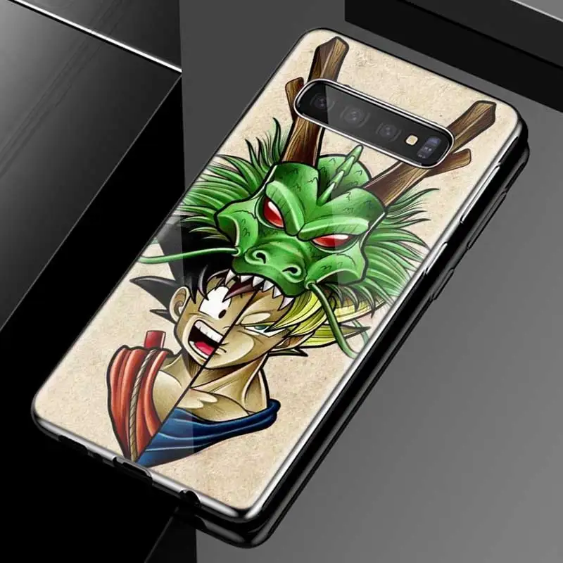 Dragon Ball Z тату мультфильм чехол для samsung Galaxy S10 5G S10e S9 S8 Plus Note 9 10 105G Plus A50 A30 A70 закаленное стекло чехол - Цвет: 08