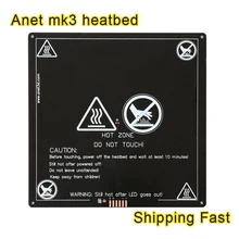 Anet heated bed 220*220*3mmmm MK3 Aluminum plate hotbed wire MK2B Upgraded hot bed MK2A for Mendel RepRap 3d printer parts