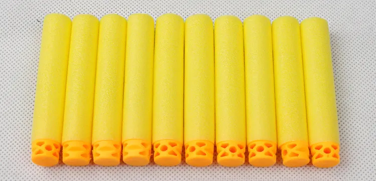 100 шт полые мягкие головки 7,2 см заправка Дартс для Nerf серии бластеров стиль детские игрушки пистолет клип EVA Пули - Цвет: 100pcs yellow