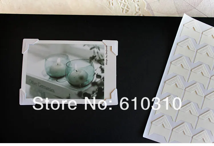 DIY Фотоальбом 24 шт винтажная бумажная угловая наклейка, бумажный держатель для детских фотографий(30 листов/партия