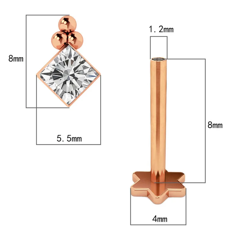 1 шт. трагус пирсинг хряща уха кольцо Helix Labret Piericngs 1,2*8*4 мм шпильки для губ Грач мочка пирсинг ювелирные изделия для тела Пирсинг уха