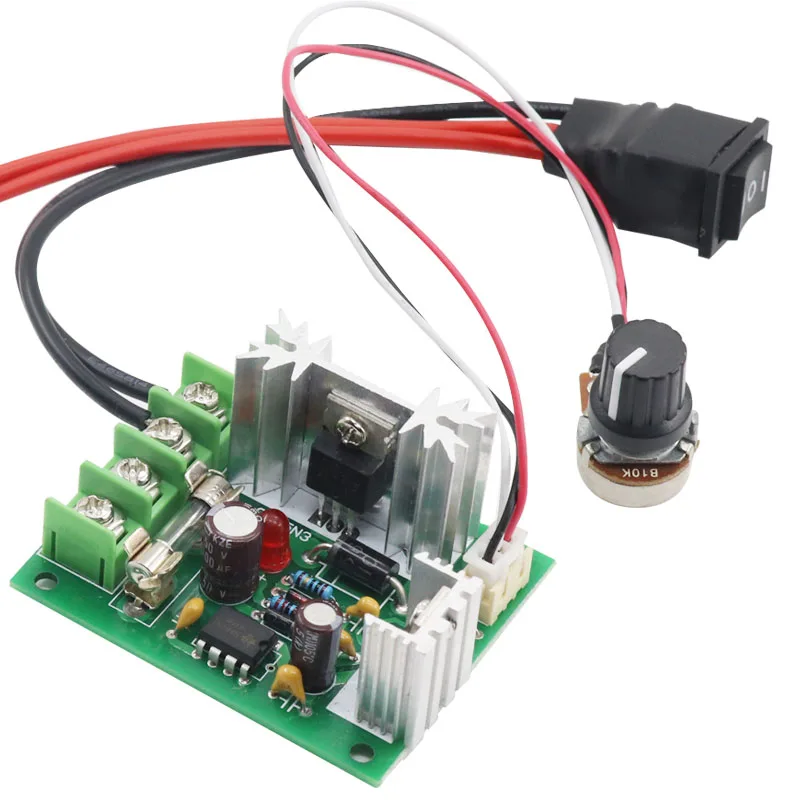 

120W miniature DC motor speed controller, 12V24V36V stepless speed regulation bidirectional reversing switch controller
