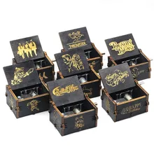 Музыкальная шкатулка Игра престолов деревянная музыкальная шкатулка антикварная резная деревянная рукоятка музыкальные коробочки подарок на день рождения для друга