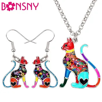 Bonsny Enamel Alloy Elegant Sitting Kitten Cat Earrings Necklace Jewelry Sets For Women Girls Teens Gift Statement Bijoux Charms
Bonsny Enamel Alloy Elegant Sitting Kitten Cat Earrings Necklace Jewelry Sets For Women Girls Teens Gift Statement Bijoux Charms
