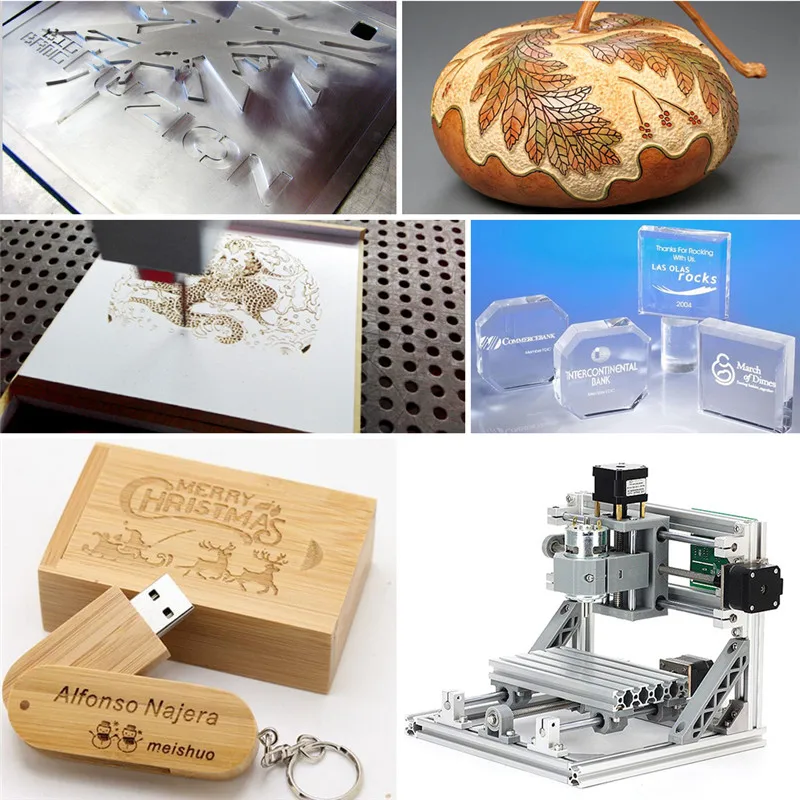 CNC 1610 Mini CNC Laser Engraving Machine DIY With ER11 Pcb illing Machine Wood Carving Router GRBL Control CNC Router Table (9)