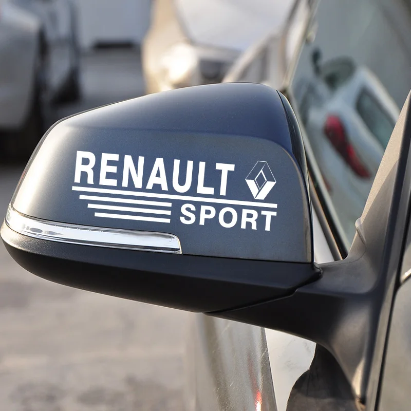 

ANTINIYA 1 Pair NEW SPORT Car Rearview Mirror Reflective Sticker For Renault Megane 2 3 Duster Logan Clio Laguna 2 Captur scenic