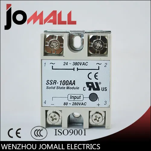 

SSR -100AA AC control AC SSR white shell Single phase Solid state relay