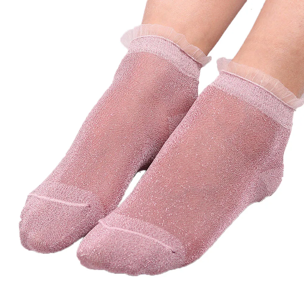 Летние женские носки, прозрачные, с вырезами, прозрачные, шелковистые, блестящие, прозрачные, сексуальные, Calcetines Mujer