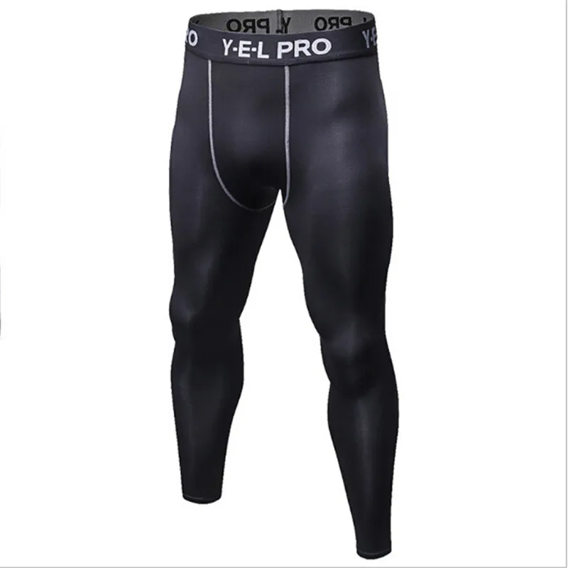 

#1010 Men Running Training Gym Sports Fitness Compression Muscle Sweat Wicking Trousers Tights Pants Leggings 6 Colors S~XXL