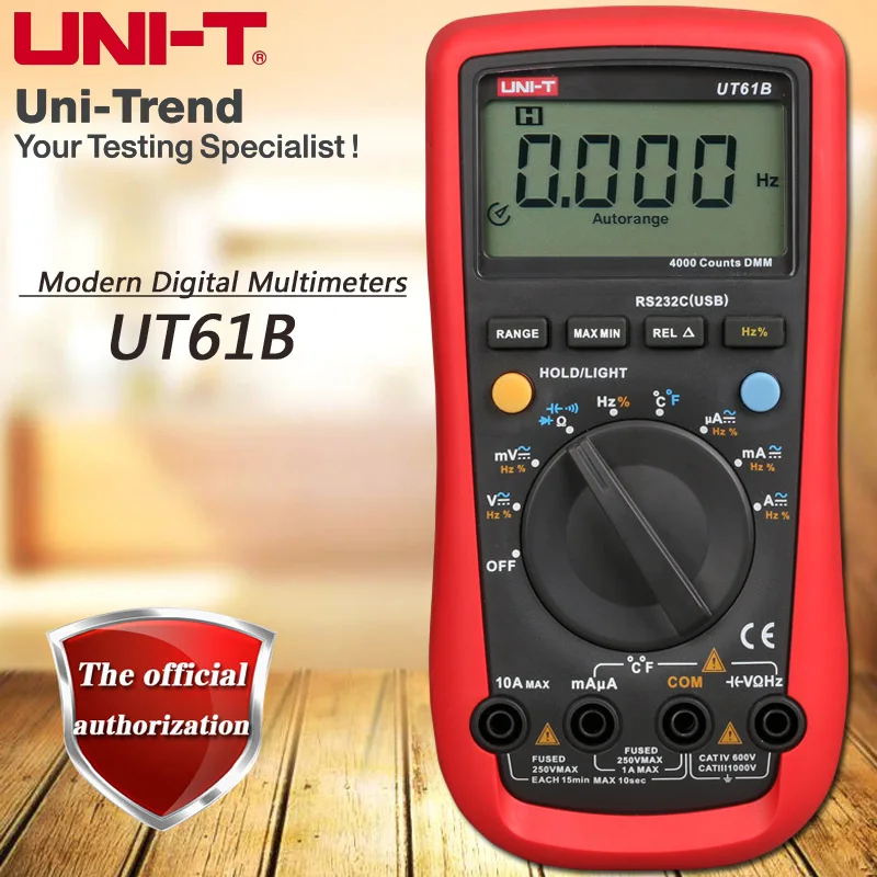 UNI-T UT61A UT61B UT61C UT61D UT61E True RMS цифровой мультиметр/аналоговый бар/измерение большой емкости/автоматическое выключение - Цвет: UT61B(GIFT)