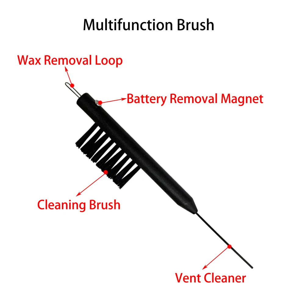 Слуховой аппарат многофункциональная Чистящая Щетка для удаления ушной восковой петли губки для чистки жалюзи щетка для очистки с магнитом батареи