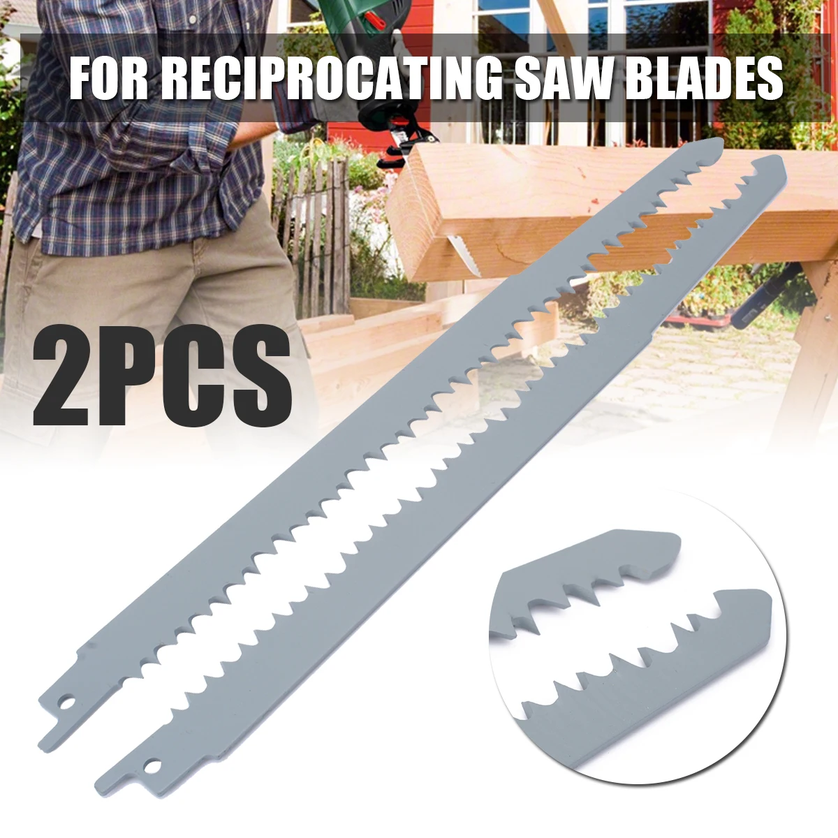 2pcs 10" HCS Reciprocating Sabre Saw Blades S1531L 240mm Saw Blade Woodworking Tools For Garden Wood Plywood Cutter Tool