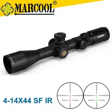 Marcool 4-14X44 SFIR Red&Green Illuminated Tactical Gear Optics Hunting Rangefinder Scopes Front Sight DHL Free Shipping