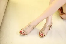 Weiblichen Sommer Hochzeit Sandalen 2016 Neue Koreanische Mode Diamant offene Sandale Sexy Schuhe Frauen Gold Lila Himmel Blau