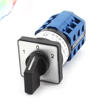 

660V 10A 1-0-2 3 Position Panel Mounting Select Rotary Cam Changeover Switch
